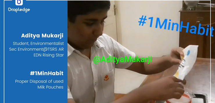 Aditya Mukarji-dispose of used milk pouches