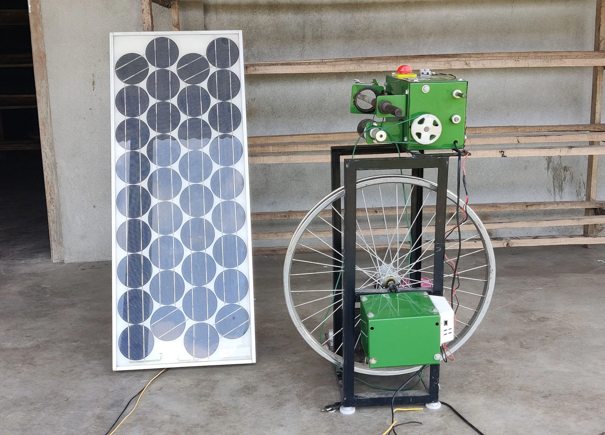 Solar powered silk spinning machine