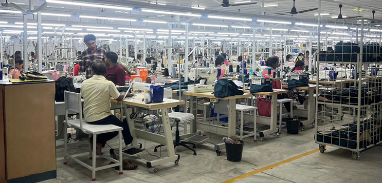 Inside a factory in Tiruppur